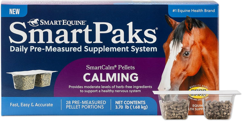 SmartEquine SmartCalm SmartPaks Pellets Horse Calming Supplement | No Added Sugar or Herbs | Equine Supplement | 28 Days