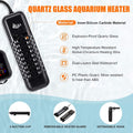 AQQA 1200W Submersible Aquarium Heater for Fish Tank 150-300 Gallon Aquarium Digital Thermostat Pond Heater with Overhea