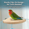 2 Pcs Flat Perches for Bird Cages Flat Bird Perch Platform Birds Perch Birds Cages Accessories Fan Shape for Parakeet Conure Cockatiel Budgie Rat Chinchilla Gerbil Hamster (2 Size)