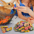 KATUMO Rabbit Chew Toys, 180g Timothy Grass Treats Small Animal Molar Toys for Guinea Pig Hamster Bunny Chinchilla Gerbi