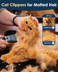 oneisall Quiet Cat Clippers for Matted & Long Hair and 2-Speed Pet Paw Trimmer