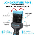 The Doodle Brush Slicker Dog Brushes Curly Coat Detangler, Single Head