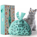 Cat Litter Disposal Bags and Dog Poop Bags with Handle,Cornstarch Based Extra Thick and Guaranteed Leak Proof Poop bags for Kitty and Doggy(180 Count 1.1 Gallon,Lavender Scent)