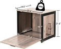 Dwanton Cat Litter Box Furniture Hidden, Cat Litter Box Enclosure, Reversible Entrance Can Be on Left or Right Side, Indoor Cabinet, Wooden Washroom, End Table, Nightstand, Greige, 23.6" L