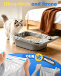 120 Count Automatic Cat Litter Box Liners Bags Compatible with NeakasaM1 Petpivot Autoscooper 11/12 and Similar Open-Top Self-Cleaning Cat Litter Box, Drawstring Handle Heavy Duty Leak-proof, 27*13in