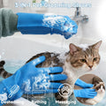 IDQQUQQ 2PCS Dog Washing Gloves and Dog Bath Brush, high-Density Teeth Design pet Grooming Gloves, 2-in-1 Pet Grooming kit ，Suitable for Dogs and Cats to bathe, depilate, and Massage