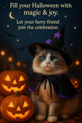 Halloween Cat Witch Costume, Halloween Costumes for Cats
