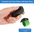 BARKIE Dog Training Clicker with Finger Ring 2 Pack, Puppy Essentials for Behavior Training, Portable Pet Supplies for D