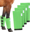 Mesh Horse Fly Boots Set of 4, Loose Fitting Leggings for Horses, Reduce Stressful Stomping, Breathable Adjustable and U