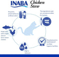 INABA Chicken Stew for Cats, Side Dish/Topper with Vitamin E, 1.4 Ounce Pouch, 8 Pouches Total, Chicken with Cheese Recipe