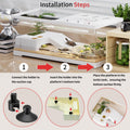Turtle Fish Tank with Basking Platform and Bottom Drainage, 11.8" x 7" x 7.3" Aquatic Turtle Tank for Juvenile Turtle, C