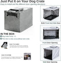 Dog Crate Cover 30 Inch, Heavy Duty Waterproof 600D Oxford Kennel Cover for Wire Cages with 1/2/3 Doors, Privacy Pet Cover with Storage Bag - Machine Washable, Indoor/Outdoor,Gray