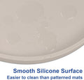 Arespark Pet Silicone Food Mat, 8in x 8in Nonslip Waterproof Feeding Bowl Mat with Raised Edges for Food and Water Preve