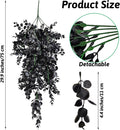Hamiledyi Reptile Plants, 2 Pack Hanging Terrarium Plants, Artificial Leaves Habitat Decorations with Suction Cup, Fake 