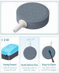 Pawfly Aquarium Air Stone Disc Bubbler 1.5 inch, Oxygen Diffuser Airstone for Nano Air Pumps Fish Tanks Buckets Small Po