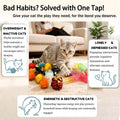 LASOCUHOO Cat Toys, 30 Packs Interactive Cat Toy Pack Including Cat Crinkle Balls, Cat Sparkle Balls, Spiral Springs for Kitten （Random Color）