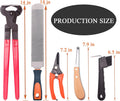 LONG RIVER Horse Farrier Hoof Tool Kit（7 Piece） with Carry Bag Horse Equine Metal Shears Farriers Hoof Nipper Cutter Han