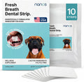 NanosVet Dog Dental Treats Strip – 10-Pack Dog Breath Treats | Dissolves in Seconds | Teeth Cleaning Strip | Pet Oral Care Mint Strips