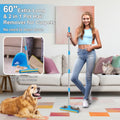 mupapi Carpet Rake for Pet Hair Removal, Reusable Pet Hair Remover Broom, 60'' Adjustable Long Handle Dog and Cat Hair Remover Tool Set of 3, Lint Remover Scraper for Carpets, Rugs, Mats, Couch, Car