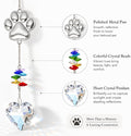 Pet Memorial Gifts for Dogs Cat: Loss of Dog Sympathy Gift- Rainbow Bridge Heart Shape Crystal Suncatcher, Pet Remembrance Ornament in Memory of Puppy, Thoughtful Passing Away Sympathy Keepsake