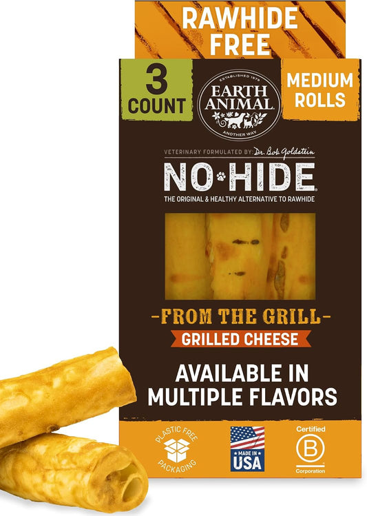 Earth Animal No Hide Dog Chews - Medium Rolls 3 Count