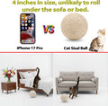 DMZBJ 4-Inch Sisal Cat Toy Balls with Crinkle Sound | Indoor Cat Toys for Teething, Claw Sharpening & Play | Large Size Prevents Rolling Under Furniture (White)