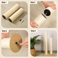 2 Root Cat Scratching Post Replacement 11.81x3.54 Cat Tree Scratch Post Replacement Natural Sisal Pole Cat Scratch Post Refill Pole Part with M8 Screws for Kitten Tree Tower Cat Furniture Accessories