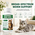 Cat Dewormer Liquid for Cats & Kittens, Broad Spectrum Dewormer for Tapeworms, Roundworms & Hookworms, Supports Digestiv