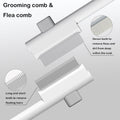 Pet Grooming Combo - Flea Comb(Dense Teeth) and Pet Hair Removal Comb(Long & Short Stainless Steel Teeth) with Release B