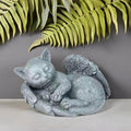 Sengocis Small Cat Memorial Stone Commemorates Our Lost Fur Baby,Peaceful Sleeping Cat Angel Statue for Garden,Indoor,Pet Grave Markers,and Loss of Cat Sympathy Gift(Gray)