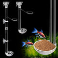 Aquarium Fish Shrimp Feeding Dish Set, Shrimp Feeding Dish Set, Transparent Shrimp Feeding Adjustable Tube with Feeding 