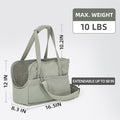 Pet Dog Casual Crossbody Bag, Hands-Free One Shoulder Soft Edged Pet Bag, Fully Open Sunroof Cover with Mesh Window and 