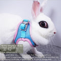 Rabbit Harness and Leash Set Escape Proof, Adjustable Soft Padded Vest, Breathable Mesh Bunny Harness with Reflective St