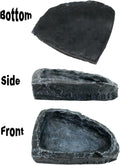 2 Pack Reptile Feeding Dish Corner Bowl, Reptile Water Dish Food Bowl Feeding Terrarium Bowls for Bearded Dragon Lizard 