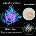 4 Pack Silicone Glowing Fish Tank Decorations Plants,Aquarium Fish Tank Glow Ornaments,Artificial Sea Anemone Coral Deco