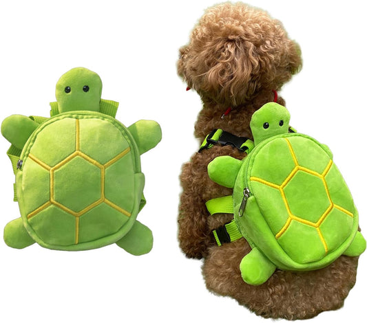 ×Pet Backpack Harness,Dog Saddle Bag,Self Carrier Poopbag Holder