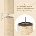 2 Root Cat Scratching Post Replacement 11.81x3.54 Cat Tree Scratch Post Replacement Natural Sisal Pole Cat Scratch Post Refill Pole Part with M8 Screws for Kitten Tree Tower Cat Furniture Accessories
