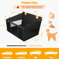 PETICON Large Dog Car Seat, Back Seat Extender for Dogs with 3 Mesh Windows, Waterproof Medium Carseat for Dogs with Hard Bottom, Pet Seat Cover for Cars, Trucks and SUVs