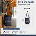 Horse Feed Bag,Heavy Duty Muzzle Feed Bag with Adjustable Strap,Comfort Neck Pad,Nose Pad and Double Waterproof Bottom M