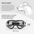 PETLESO Dog Goggles for Large Breeds, UV Protection Dog Sunglasses with Adjustable Straps, Windproof Pet Eyewear for Medium to Large Pets, Soft Frame, Breathable, Clear L