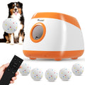 PawHut Automatic Dog Ball Launcher, Rechargeable Dog Ball Thrower with Remote Control, 3 Adjustable Distance (40ft/60ft/80ft), 6 ETPU Tennis Fetch Toys 2.5", Low Noise, for Medium Large Breeds, Orange