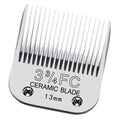 FUHKQE Detachable Pet Clipper Blades Dog Grooming Clipper Replacement Ceramic Blades, Compatible with Andis, Wahl, Oster(Size 3-3/4FC,Cut Length 13mm)