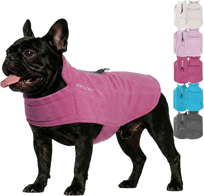 VIVAGLORY Dog Fleece Vest Cozywrap Dog Fleece Sweater, S