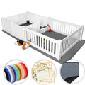 Roslaemic 2 Room Whelping Box for Dogs, Perfect for 2-6 Puppies’ Growth Period, White