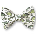 Detachable Dog Bow Tie, Slide-On Pet Bowtie for Collars, Stylish Durable Dog Lover Accessory Small, Medium & Large Dogs (Green Dino, Small (3.5in Wide))