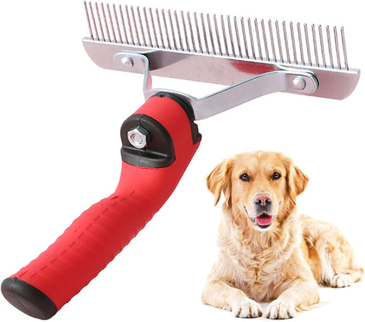 Pet Extra-Large Rake Comb Grooming Brush Deshedding Beauty Tool For Large Dogs Golden Retriever Husky German Shepherd