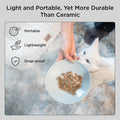 Necoichi 2pcs Extra-Wide Elevated Cat Food Bowls – BPA-Free Plastic Raised Bowls to Reduce Whisker & Neck Fatigue – Dishwasher Safe – Non-Slip, Anti-Vomiting Ergonomic Design(Classic)