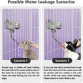 Vannon 30oz Small Pet Water Bottle for Cage with Top Fill Design, Grey