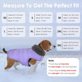 Petglad Waterproof Dog Winter Coat, Warm Fleece Snow Jacket with Leash Hole