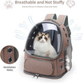 Cat Backpack Carrier for Cats and Small Dogs, Breathable Cat Bubble Backpack, Airline Approved Pet Travel Carrier for Hi
